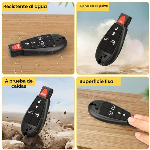 Vista 6 de 2 × Repuestos de Llavero de Control Remoto de Entrada sin Llave para 2008 2009 2010 2011 2012 2013 2014 Grand Cherokee Charger Durango Challenger
