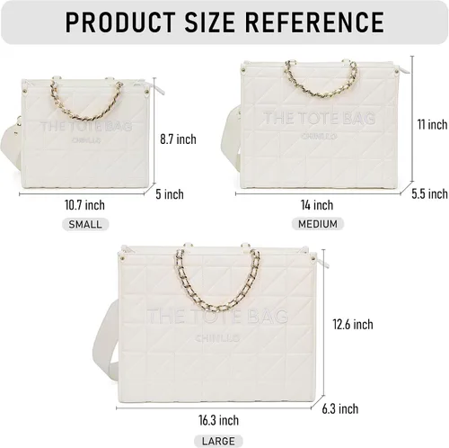 Vista 3 de Bolso de mano para mujer, bolsa satchel con asa superior y correa para el hombro