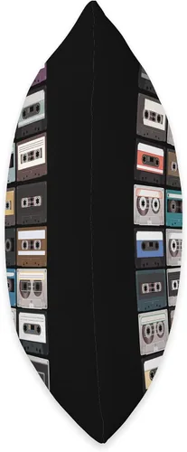 Vista 2 de Pretees Cinta de casete Retro 80s 90s Mixtape - Almohada de música gráfica de radio, 16x16, multicolor