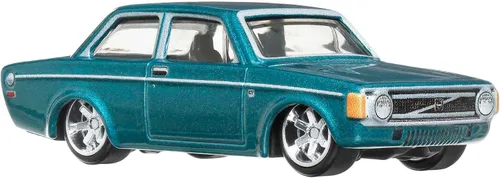 Vista 5 de Hot Wheels Vehículos de leyendas del circuito cultural del coche para niños de 3 años en adelante, 74 Volvo 142 GL, colección premium de vehículos a