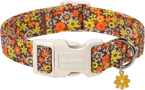 Vista 41 de DOGWONG Collar para perro de San Valentín, collar ajustable de algodón con corazón de caramelo azul, perfecto para perros pequeños a medianos