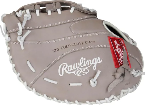 Vista 5 de Rawlings Guantes de sóftbol R9 Fastpitch Tamaños 11.5 a 13 pulgadas Múltiples estilos Gris Web Pro H modificada