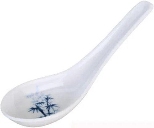 Vista 2 de JapanBargain 2323x4 - Juego de 4 cucharas de sopa japonesas de bambú blanco, cucharas de arroz Ramen Pho Wonton Miso de 5 pulgadas