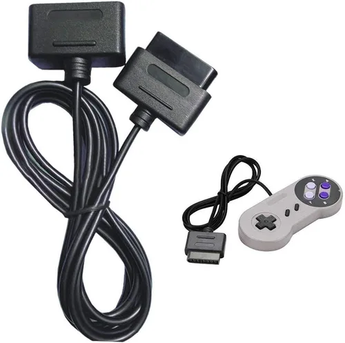 Vista 5 de 2unidades 6ft18m SNES Controller Extension Cable for Retro-Bit Super Nintendo SNES Controller