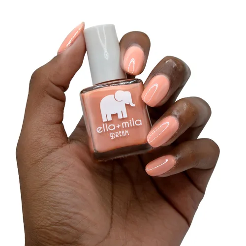 Vista 7 de ella+mila - Esmalte de uñas vegano, secado rápido y resistente al astillado (A La Nude)