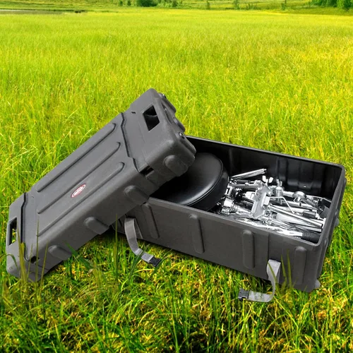 Vista 4 de SKB 1SKB-DH3315W - Caja de hardware de tambor de plástico duradero de tamaño medio con mango extraíble, correa de nailon resistente y ruedas
