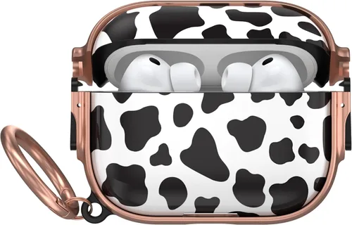 Vista 9 de Funda para AirPods Pro 2/1 con bloqueo de seguridad, compatible con Magsafe Negro + Blanco