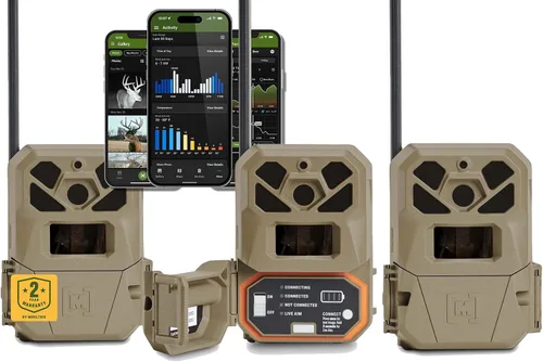 Vista 11 de Moultrie Edge 2 Pro Cellular Trail Camera - Auto Connect Nationwide 4G LTE - On Demand 40MP Photo - 1440P Video with HD Audio - Ai False Trigger