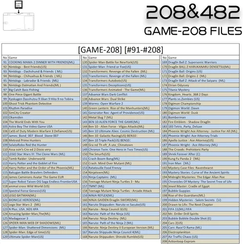 Vista 4 de 208+482 in 1 Game Card, Super Combo Game Cartridge Suitable for Various Types of Game Consoles