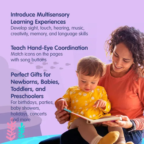 Vista 5 de Pinkfong Baby Shark Family Orchestra Concert Sound Book Libro interactivo de aprendizaje musical para bebés y niños pequeños de 1 a 3 años Libro