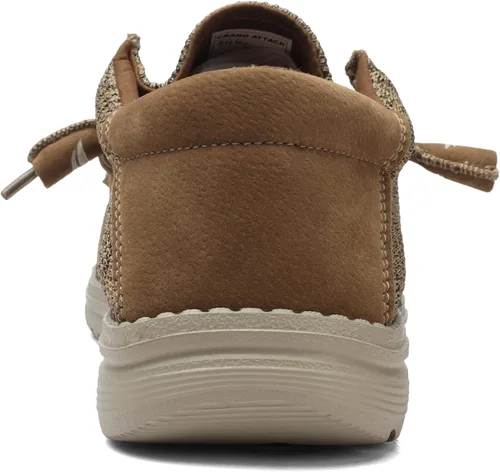 Vista 8 de Grand Attack Zapatos para caminar en barco para hombre, mocasines casuales con cordones y cómodos, zapatos de trabajo ligeros para el hogar, viajes