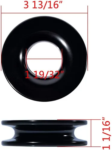 Vista 3 de Anillo de recuperación de cabrestante – Cuerda sintética para cabrestante Anillo de arrebatamiento de polea Grillete suave Accesorios