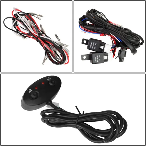 Vista 6 de DNA MOTORING FL-ZTL-360-CH Luz antiniebla universal montada en el techo con arnés de cableado e interruptor interior, ángulo de haz ajustable