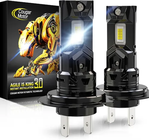 Vista 15 de Cougar Motor Bombillas antiniebla H4, sin polaridad con ventilador de refrigeración ATV/UTV H4, lámparas antiniebla auxiliares, Plug-N-Play, paquete