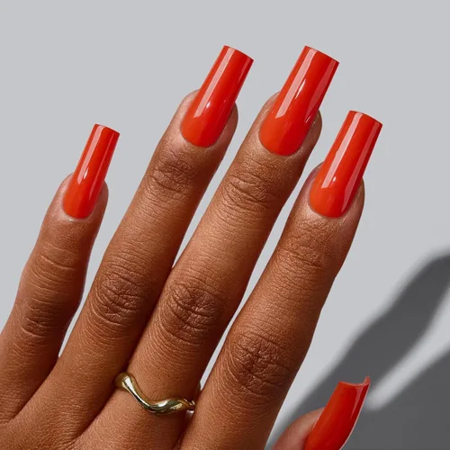 Vista 4 de BTArtboxnails Press On Nails, Long Square Red Fake Nails, 160Pcs A-L Square