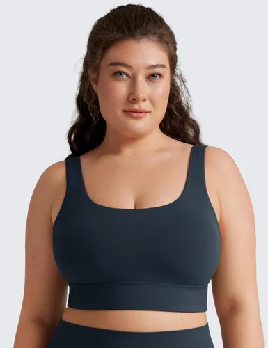 Vista 53 de CRZ YOGA Butterluxe - Brasier deportivo con espalda en U para mujer, cuello redondo, acolchado, de bajo impacto, para yoga, entrenamiento