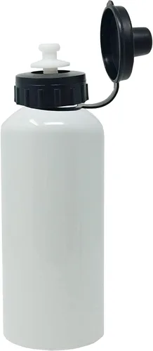 Vista 4 de Diseño personalizado de pelota de voleibol con nombre del equipo de niños, acabado blanco de aluminio, botella de agua deportiva de 20 onzas, Negro