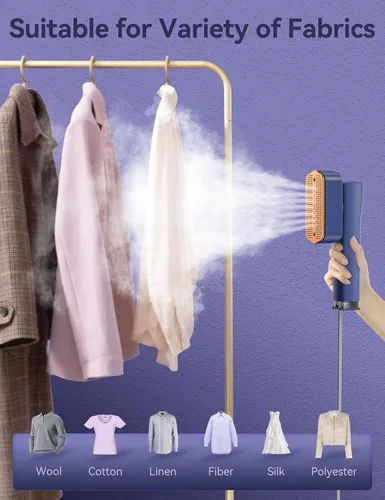 Vista 6 de Sundu - Vaporizador portátil 2 en 1 para ropa, vaporizador y plancha de viaje 2 en 1, calentamiento rápido de 15 segundos, tanque de agua de 3.5 fl