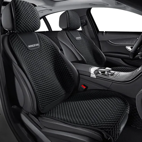 Vista 2 de Fundas de asiento de automóvil para Ford Mustang Mach-E, cojines de asiento transpirables, cómodos protectores de asiento delanteros y traseros de 5