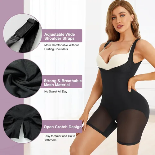 Vista 4 de YERKOAD Body moldeador de cuerpo completo para mujer, con control de abdomen y cintura para levantamiento de glúteos