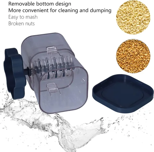 Vista 5 de Amoladora manual de tuercas, multifuncional para ahorrar mano de obra, picadora de nueces con manivela, herramienta trituradora manual de alimentos