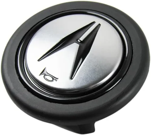 Vista 20 de Q1-TECH, botón redondo JDM universal para volantes aftermarket de 6 pernos con abertura de dos pulgadas 2" para botón de bocina (AUD-BK)