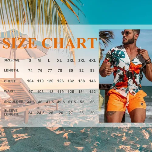 Vista 7 de YOHOWA Camisa hawaiana de manga corta para hombre, casual, con botones, para fiesta de brisa en la playa