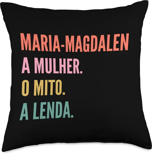 Vista 4 de Divertido diseño portugués de nombre - Maria-Magdalen Throw Pillow