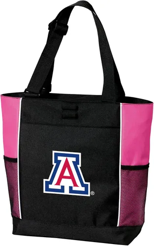 Vista 7 de Broad Bay Official Arizona Wildcats Zippered Tote Bag University Logo, 600D Polyester Canvas, Adjustable Web Handles, Front Pocket, Side Mesh