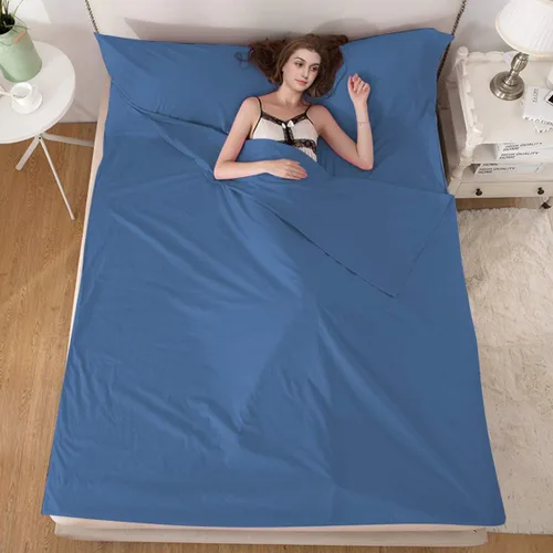Vista 7 de Sleeping Bag Liner, Camping Travel Home Bed Sheet Compact Sacks Lightweight Breathable Machine Washable Travel Sheet, Multi Size Foldable Pouch