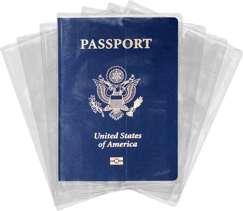 Vista 8 de Protector transparente para pasaporte, cubierta de plástico impermeable para pasaporte, protector de identificación de vinilo para documentos