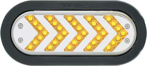 Vista 7 de Grand General 77130 - Luz secuencial ovalada de 35 LED ámbar/flecha con bisel S.Bezel, 1 unidad