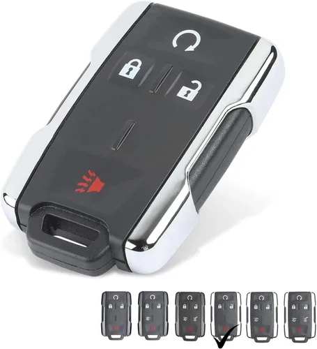 Vista 7 de Funda de llave inteligente de reemplazo Compatible con Chevy Chevrolet Silverado Colorado GMC Sierra Canyon Control remoto inteligente Funda