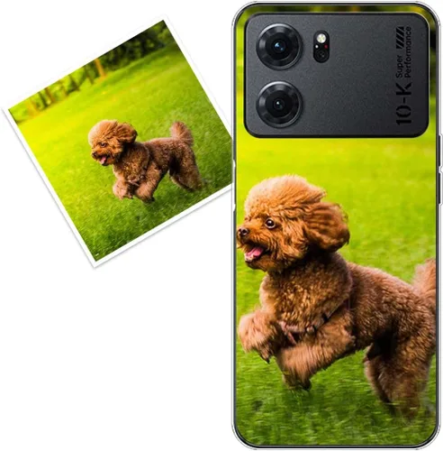 Vista 97 de Funda personalizada compatible con Oppo A1 Pro, fundas de teléfono personalizadas con imagen de foto, imagen de texto, cubierta transparente