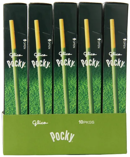 Vista 6 de Pocky Palitos de galletas cubiertos de crema de té verde matcha, 1.41 onzas (paquete de 20)