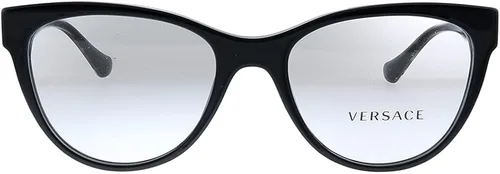 Vista 2 de Versace VE 3304 GB1 - Lentes de plástico negro tipo ojo de gato, 2.008in