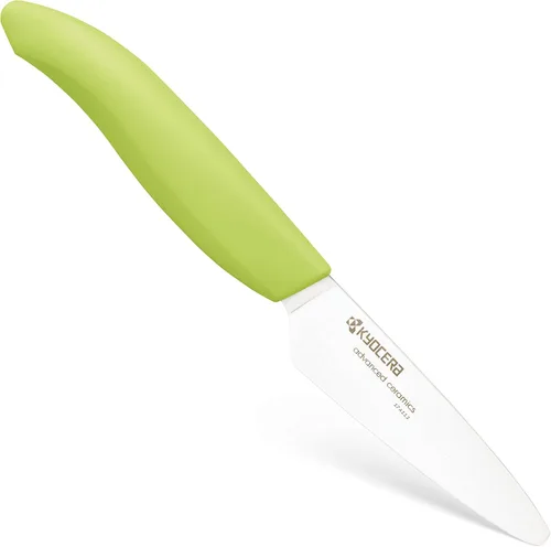 Vista 12 de Kyocera Advanced Series, cuchillo de pelar de cerámica, hoja blanca de 3 pulgadas, Negro