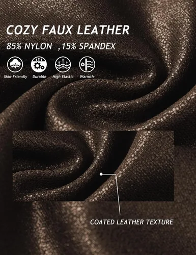 Vista 3 de Tapata Leggings de yoga de piel sintética de 252729 pulgadas para mujer, pantalones de cintura alta, pantalones pequeños para entrenamiento