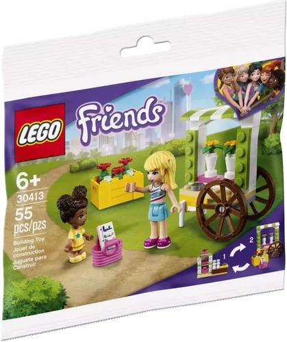 Vista 3 de LEGO Friends Flower Cart - Juego de bolsas de plástico 30413 (embolsado)