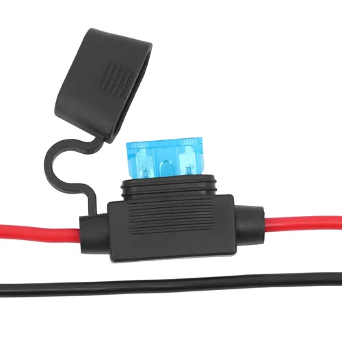 Vista 9 de Enchufe del encendedor de cigarrillos DC 12V con fusible de hoja 15A 2 Socket Cigarette Lighter Splitter Female, Power Outlet Waterproof Cable