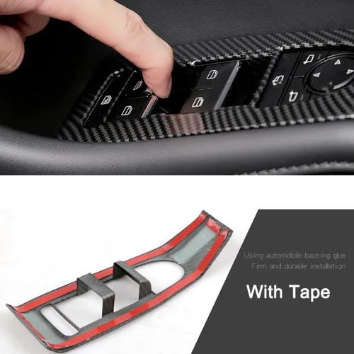 Vista 4 de AOKIO Compatible con Mazda 3 2020 2021 2022 2023 2024 2025 Accesorios Panel de Interruptor de Ventana de Puerta Cubierta Moldura de Botón de Control