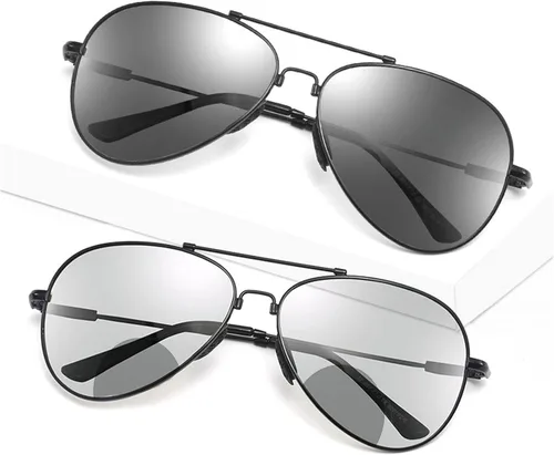 Vista 2 de Gafas de lectura bifocales fotocrómicas de transición para hombres y mujeres, lentes de sol para piloto, lentes de sol multifocales para conducir
