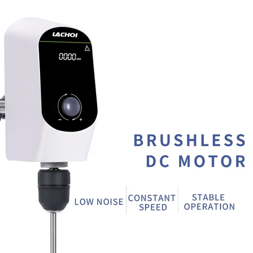 Vista 5 de Mezclador agitador eléctrico de arriba de 100-2000 RPM Max.20L (H₂O) Pantalla LCD Mezclador digital agitador superior 10000mPas Potente mezclador