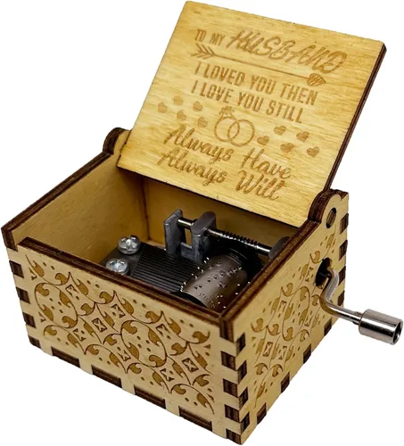 Vista 8 de Caja de música You are My Sunshine from Daughter to Dad, manivela clásica grabada, cajas musicales grabadas, regalos de recuerdo para papá de hija