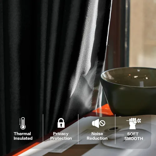 Vista 6 de HUTO Cortinas Plisadas de Pinzas Opacas con Aislamiento Térmico para Oscurecer la Habitación, Panel de Tratamiento de Ventana para Sala de Estar