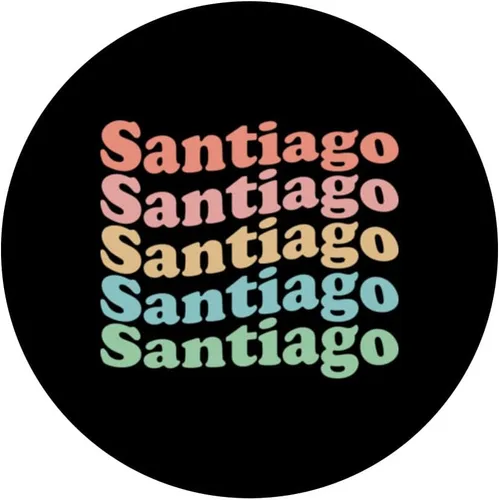 Vista 3 de Vintage 70's Chile Hippie City - Retro Santiago PopSockets Swappable PopGrip