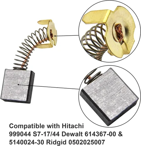 Vista 2 de Repuesto de cepillo de carbón para Hitachi 999044, S7-17/44, Dewalt 614367-00 y 5140024-30, Ridgid 0502025007