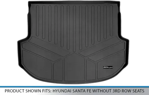 Vista 3 de MAXLINER - Tapete de suelo para todo tipo de clima para Hyundai Santa Fe 2013-2018 Negro