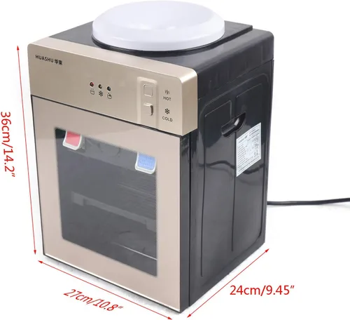 Vista 5 de Dispensador de agua fría y caliente independiente, dispensador de agua, mini refrigeración, escritorio, bebida, automático, para la oficina en casa