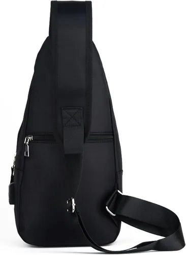 Vista 2 de Bolso bandolera pequeño para hombres y mujeres, resistente al agua, con una correa, bolso cruzado en el pecho para senderismo y viajes